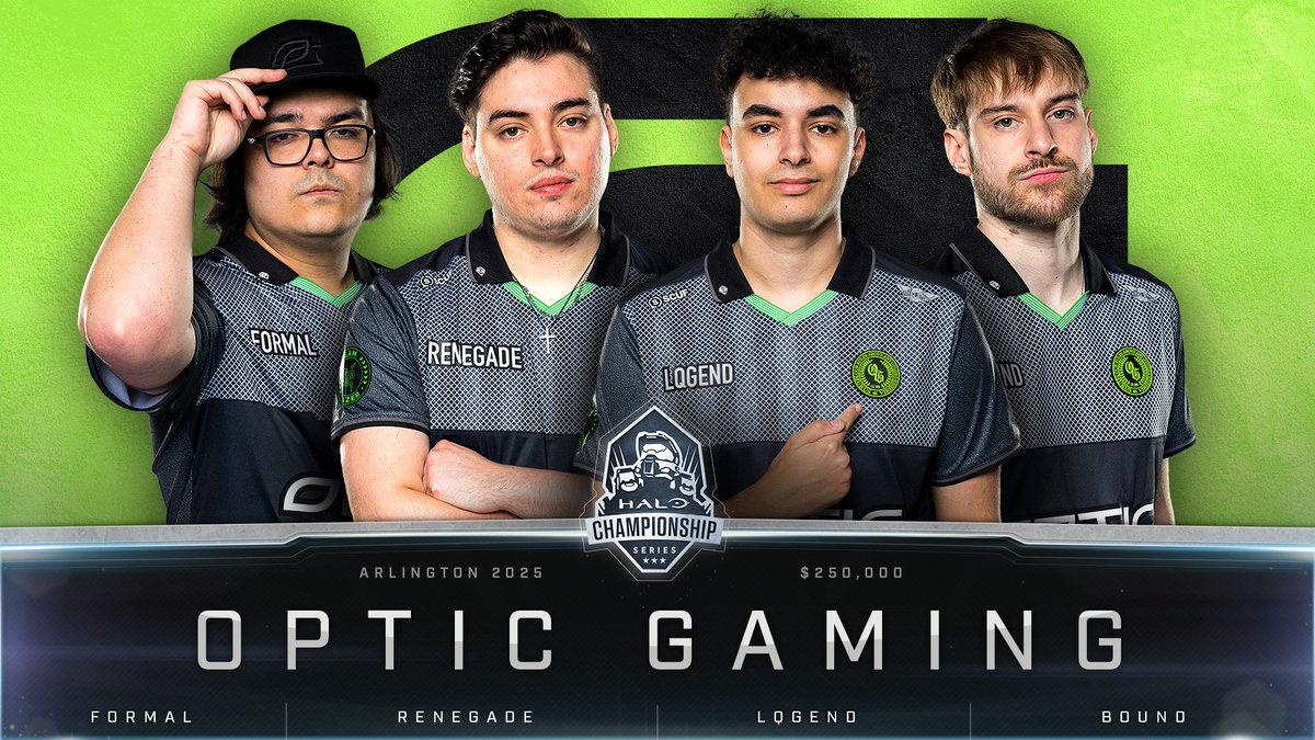 Halo Esports (@hcs) on Twitter photo The #GreenWall reclaims the thrown. π
<a href="/OpTic/">OpTic</a> are your $250K #HCSArlington25 Kickoff Major CHAMPIONS π
π’ <a href="/Bound2K/">OpTic Bound</a>
β«οΈ <a href="/FormaL/">OpTic FormaL</a>
π’ <a href="/Lqgend_/">OpTic Lqgend</a>
β«οΈ <a href="/Renegade_JW/">OpTic Renegade</a>
π’ <a href="/Lunchbox/">Lunchbox</a> The #GreenWall reclaims the thrown. π
<a href="/OpTic/">OpTic</a> are your $250K #HCSArlington25 Kickoff Major CHAMPIONS π
π’ <a href="/Bound2K/">OpTic Bound</a>
β«οΈ <a href="/FormaL/">OpTic FormaL</a>
π’ <a href="/Lqgend_/">OpTic Lqgend</a>
β«οΈ <a href="/Renegade_JW/">OpTic Renegade</a>
π’ <a href="/Lunchbox/">Lunchbox</a>
