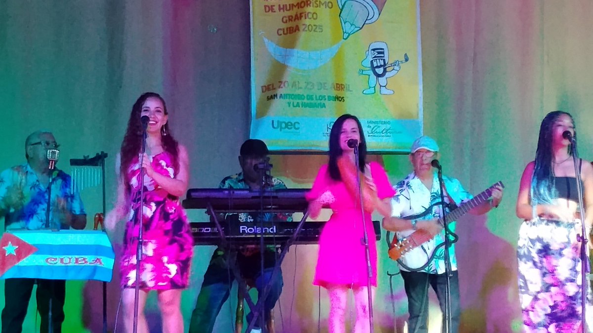 ELeyva63647's tweet photo. Con la buena música de la agrupación Yawar y la excelente presentacion del grupo NC Dance, inicio la Vigésimo cuarta bienal internacional del humor con un acto oficial en el cine teatro circulo de Artesanos.
#24nbienalinternacionalde
#SanAntonioDeLosBaños
#simplementejuntos https://t.co/q9ERFynidW