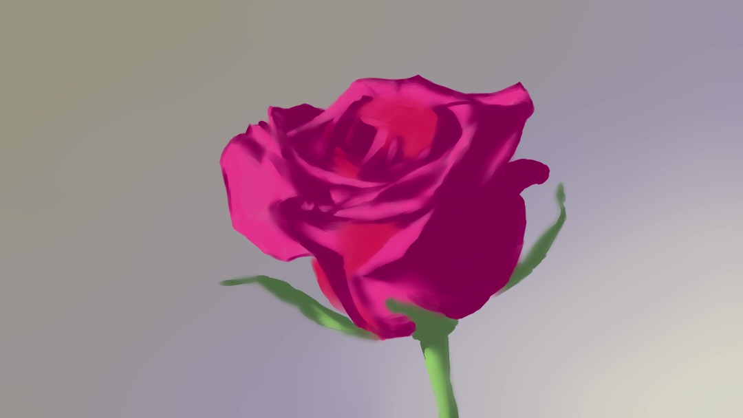「1時間30分くらいで描いたバラの花の描き方。1.下描きする。2.ざっくり色を塗る」|Naoya Ohtaniのイラスト