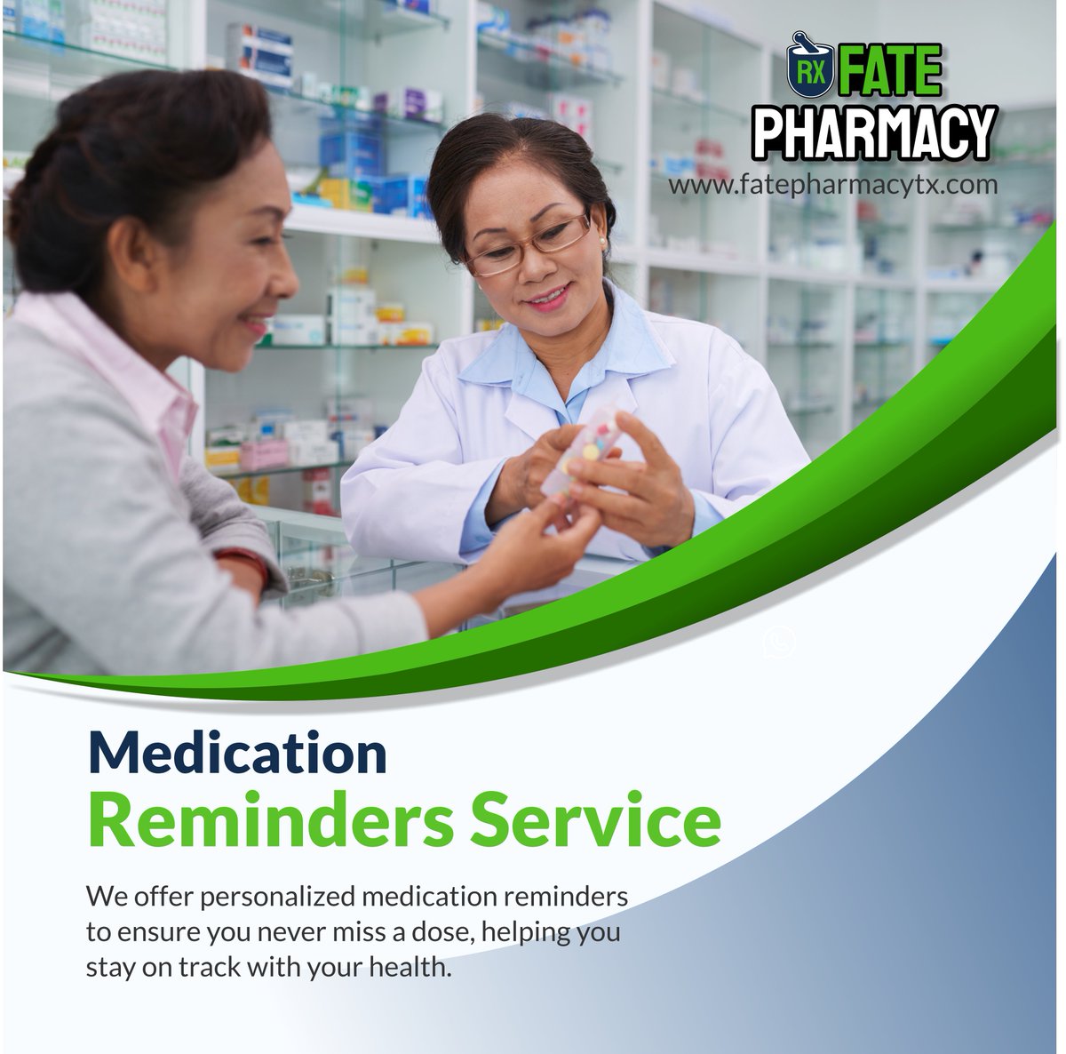 fatepharma_tx's tweet photo. Never miss a dose with our medication reminder service. Stay on top of your health today with our assistance. 

#RockwallTX #RetailPharmacy #MedicationReminders https://t.co/1ZgGGLhqwV