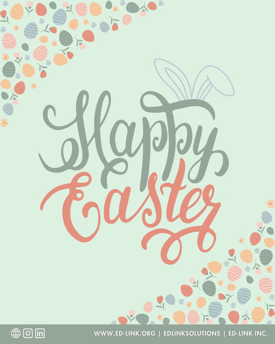 🌸🐣 Wishing you a joyful Easter surrounded by your loved ones! 🐰🌼

#happyeaster #easter #edlink #edleaders