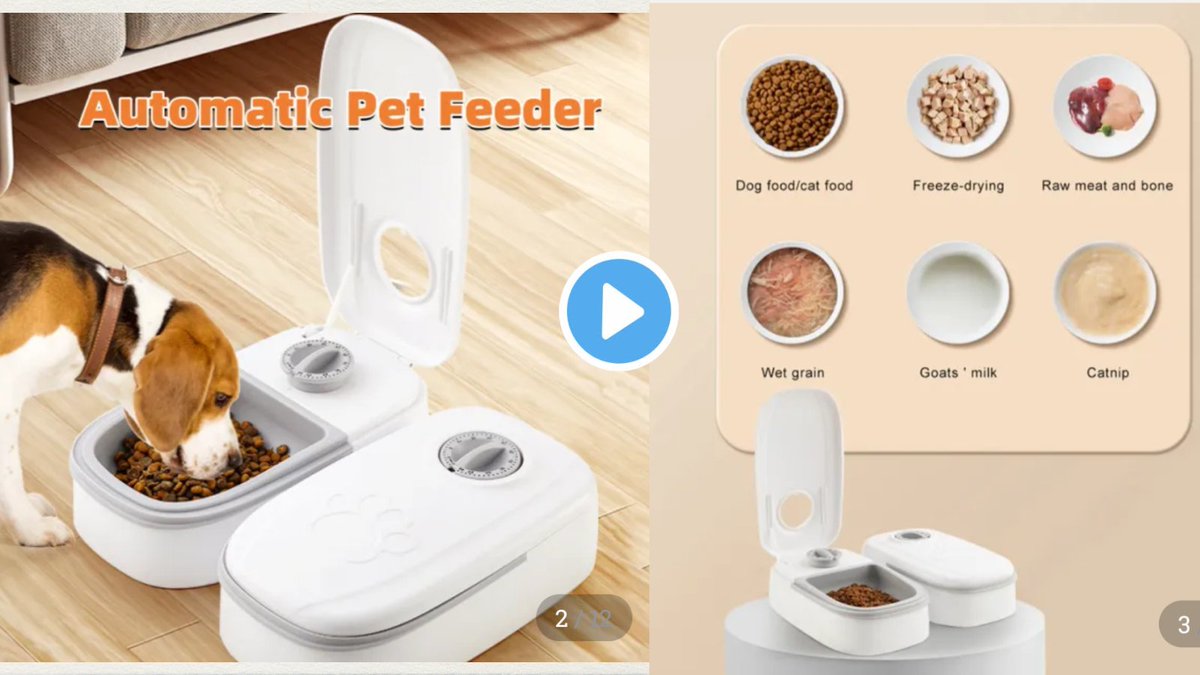 pethaven2000's tweet photo. Never Miss a Meal for Your Pets! 🍴**  
The **Automatic Pet Feeder Smart Food Dispenser** ensures your furry friends are fed on time, every time. 🐶🐱  

📥 **Order Now**: [Product Link]
(https://t.co/8kF2rByyQw)  
#PetCare #AutomaticFeeder #HappyPets https://t.co/Bdidaboxj4