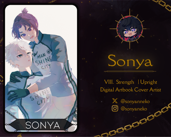 NagiReo Tarot Project (@nagireo_tarot) on Twitter photo ✨Creator Spotlight✨
Today's featured creator is Sonya! Sonya will create art for the Upright Strength card and the cover for the digital art book!
Sonya can be found at <a href="/sonyanneko/">Sonya | VGen closed~</a>
Learn more about Sonya ⬇️ ✨Creator Spotlight✨
Today's featured creator is Sonya! Sonya will create art for the Upright Strength card and the cover for the digital art book!
Sonya can be found at <a href="/sonyanneko/">Sonya | VGen closed~</a>
Learn more about Sonya ⬇️