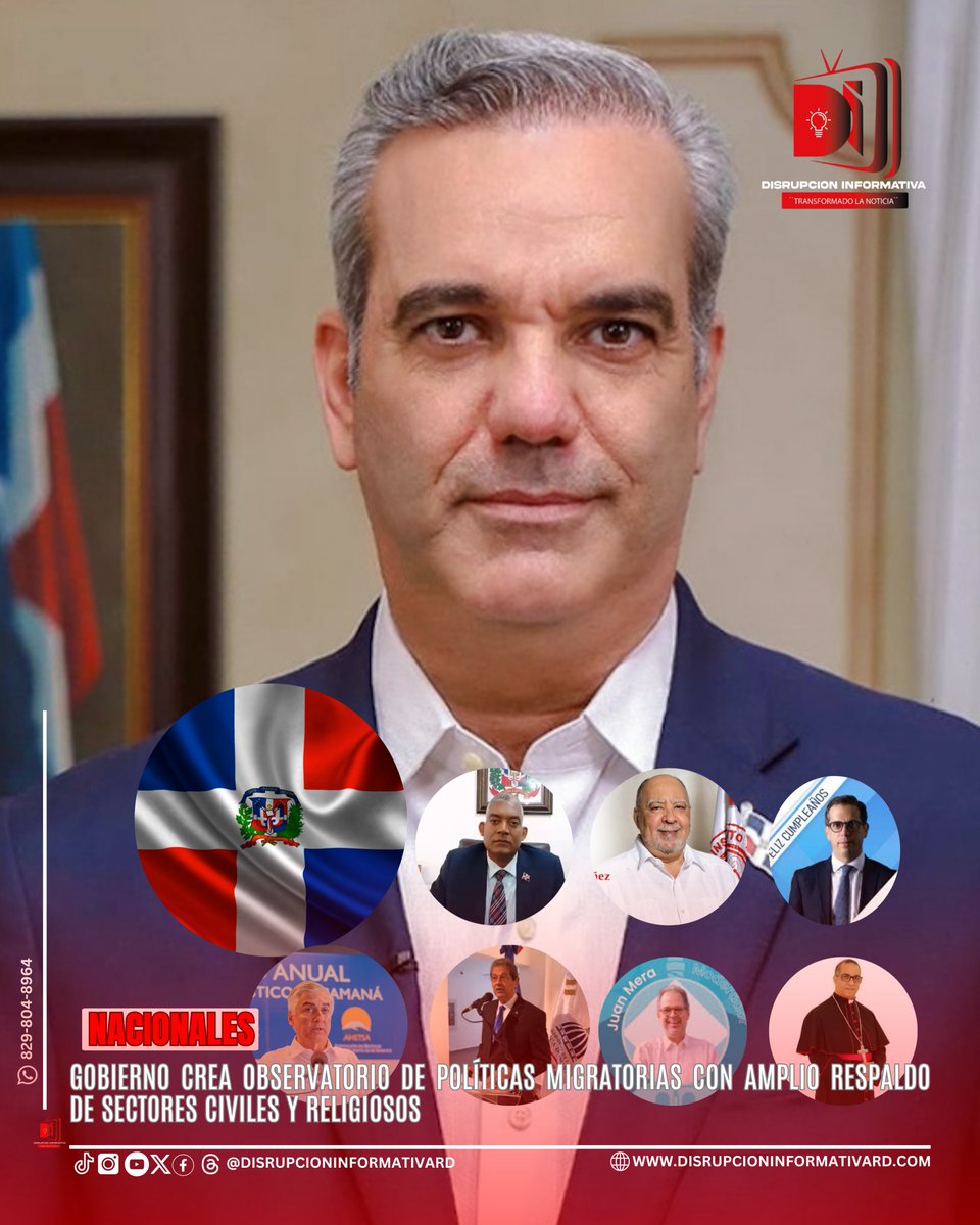 🇩🇴 El presidente <a href="/luisabinader/">Luis Abinader</a> creó, vía Decreto 215-25, el Observatorio de Políticas Migratorias, para articular, vigilar y evaluar las políticas migratorias con participación ciudadana. Estará bajo el Consejo Nacional de Migración. #MigraciónRD #PolíticaMigratoria #Decreto21525