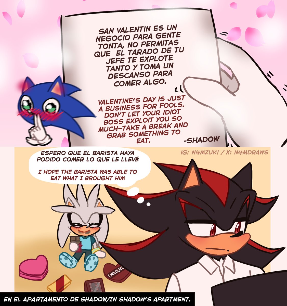 n4mdraws's tweet image. 6/6 #SugarCoffeeAU ☕️🍰

#sonadow #shadonic