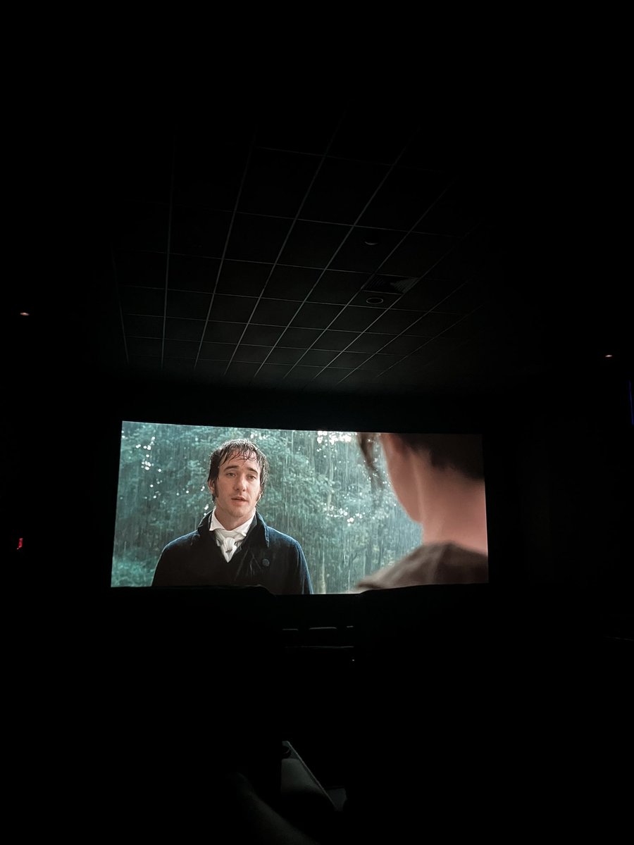 thesophmonster5's tweet photo. taking pictures at the pride and prejudice 20th anniversary screening like it’s a concert https://t.co/5kG4xN3mhr
