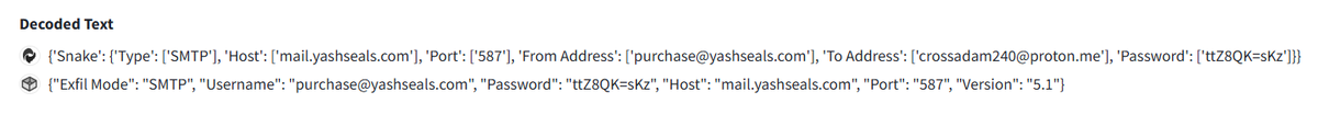 skocherhan's tweet image. 5c5554f94ff082de987f1b6cd87d6fa7

crossadam240@proton[.]me
purchase@yashseals[.]com
mail[.]yashseals[.]com:587
103[.]14[.]97[.]241
AS396904 QUALISPACE-ASN 🇮🇳
#SnakeKeylogger