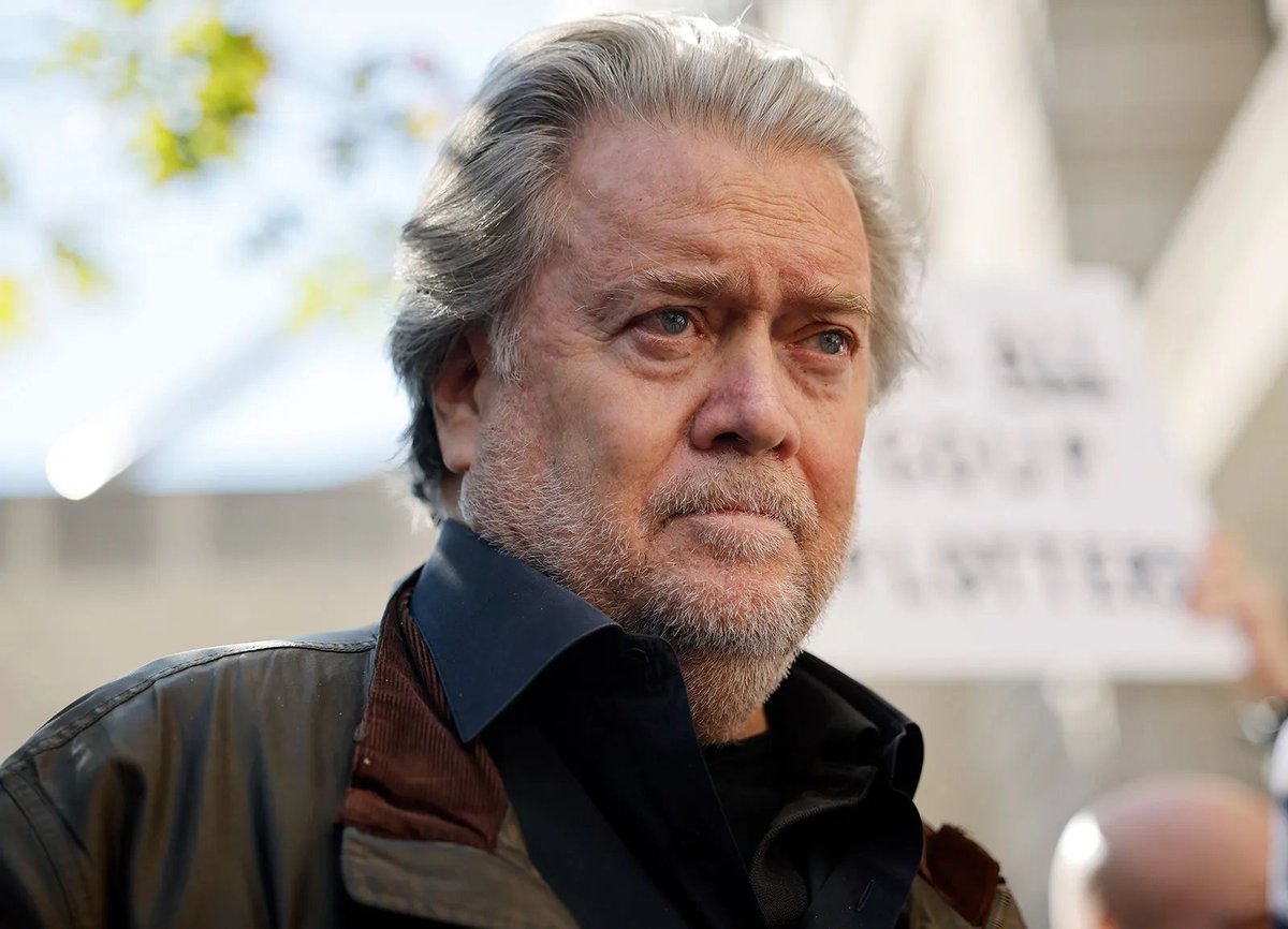 NoLieWithBTC's tweet photo. Steve Bannon is warning that Donald Trump will go “to prison” if Democrats win back the White House in 2028. https://t.co/gbeoUyMJ9X