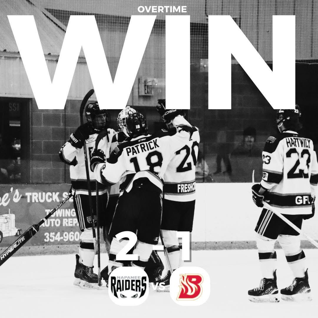 Ben White has both goals, a penalty shot and an OT winner from Michael Patrick. Logan Vale made 33 saves.