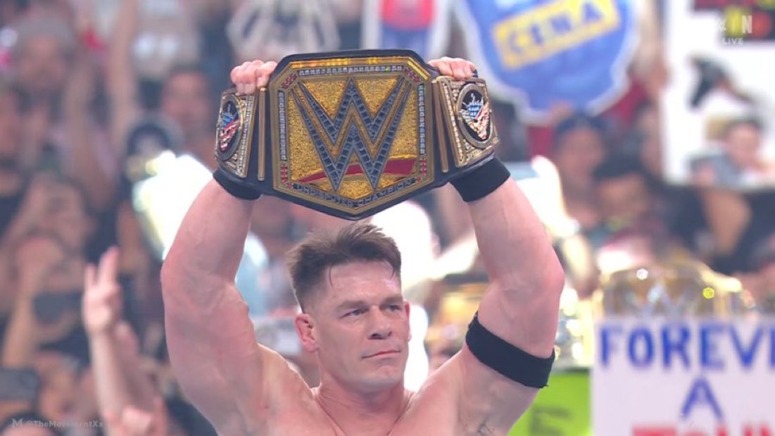 WrestleOps's tweet image. John Cena has officially broken his tie with Ric Flair to become a history making 17x World Champion.