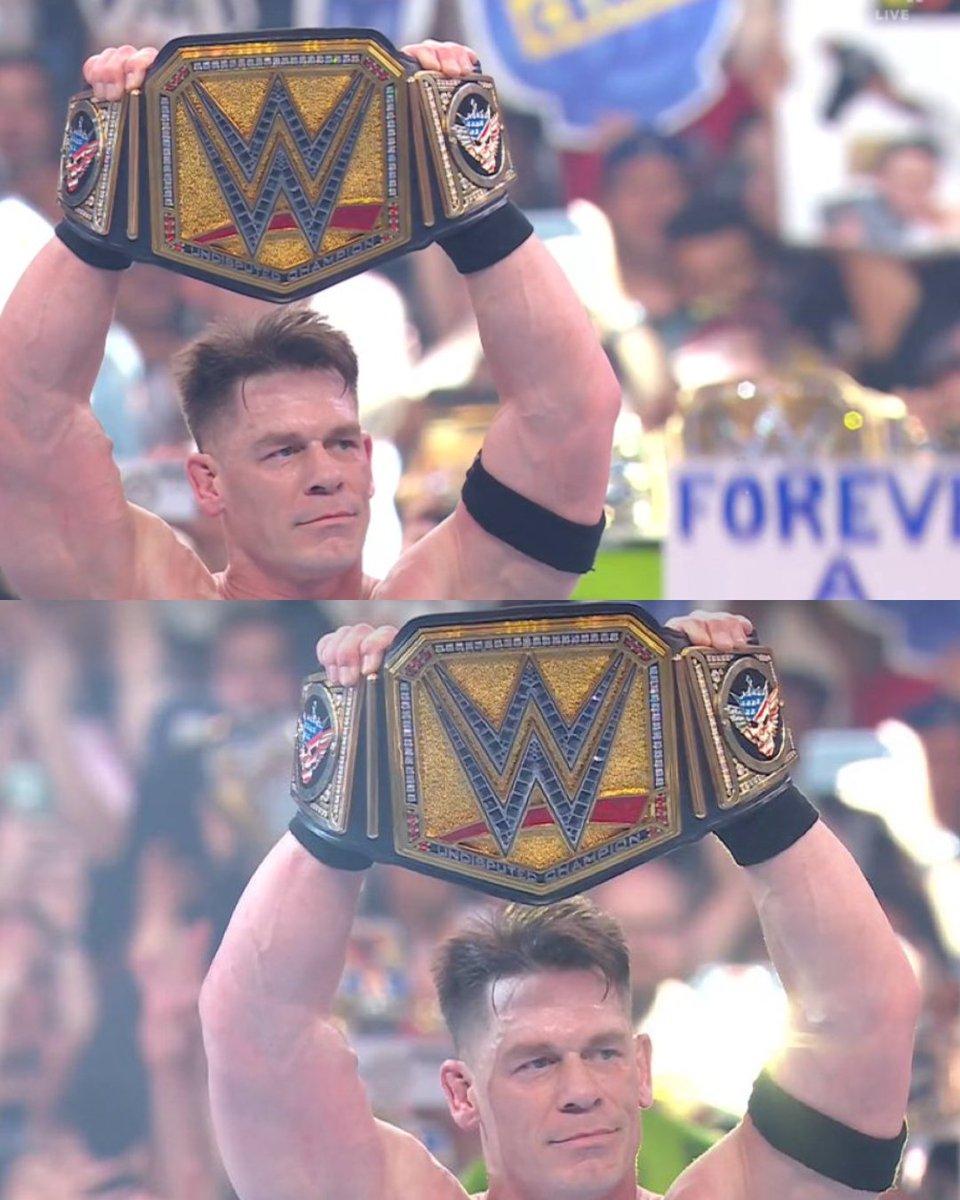 ¡¡JOHN CENA ES EL CAMPEÓN INDISCUTIDO DE LA WWE!! Sí, señoras y señores. El GOAT. El ídolo de generaciones enteras se despidió de WrestleMania ganando el máximo título de la WWE. De pie ante el 17 VECES CAMPEÓN MUNDIAL. El récord es completamente suyo. No podía irse sin hacer el