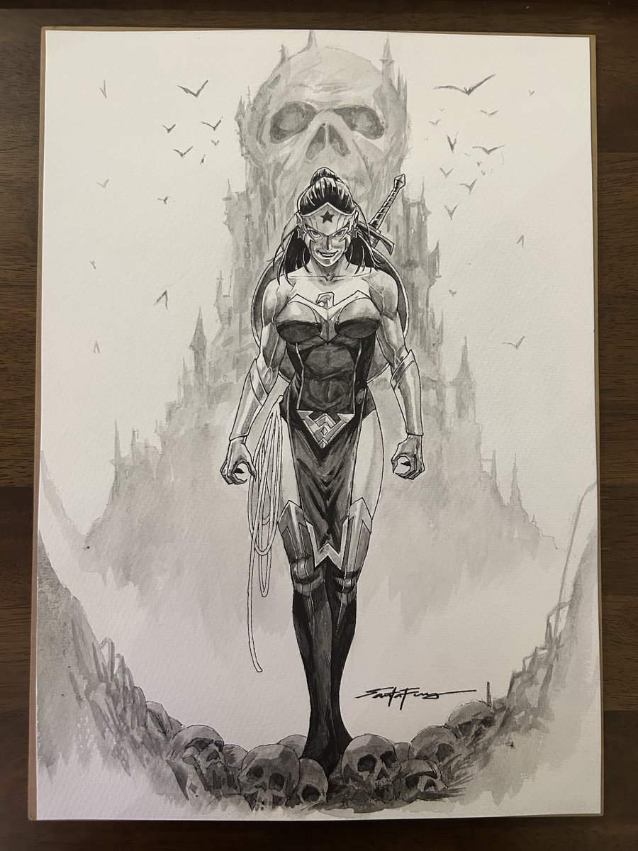 FungKinChew's tweet image. Here’s my very first official cover illustration for DC – Wonder Woman 《DC vs Vampires: World War V》.
This means a lot to me as both an artist and a long-time fan of the character.
The original art has already been sold — thank you so much to the collector for your support!…