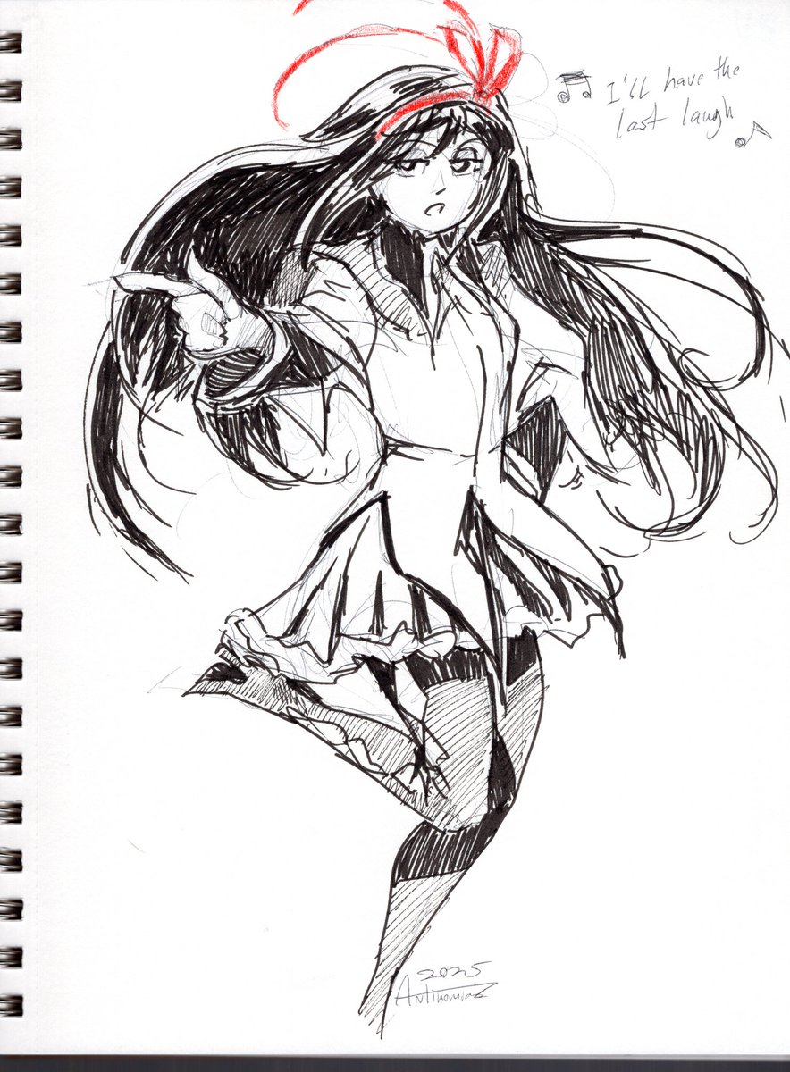 Homura with the objectively most stylish outfit of the megucas (and I say this as a diehard Mamifag)