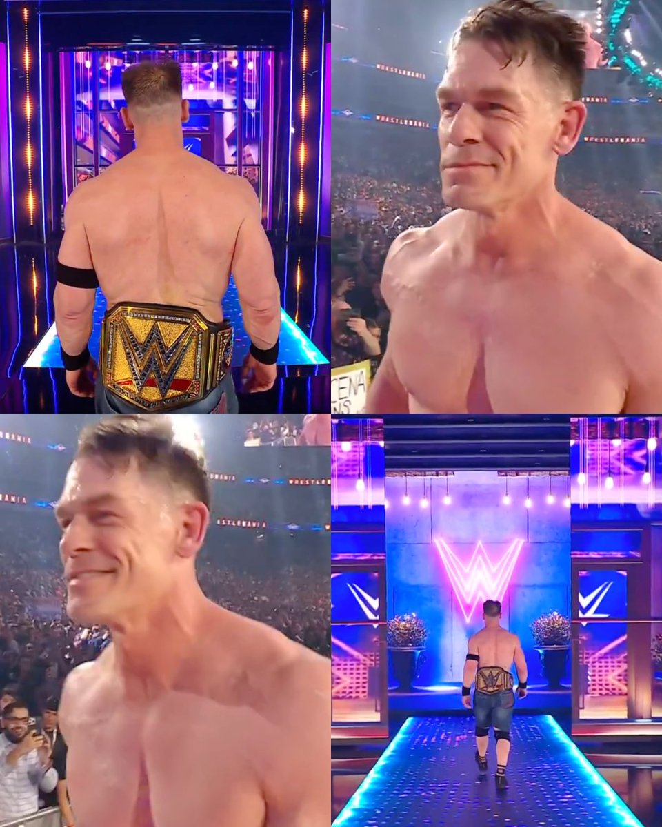 InvictosSomos's tweet image. ¿Las formas pudieron ser mejores? Las formas pudieron ser mejores. Pero hoy TODOS los que crecimos viendo a John Cena queríamos verlo despedirse de WrestleMania como CAMPEÓN MUNDIAL INDISCUTIDO. Y sí, sucedió. El GOAT. El ídolo de varias generaciones se merecía una caminata…