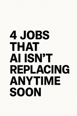 🔒 4 Jobs That AI Isn’t Replacing Anytime Soon 🔒

Based on where AI tools are today, here’s my personal list — no particular order:
- Designers
- Product Managers
- SDRs/BDRs (yes, really)
- DevOps

Why these?
Each of these roles requires creativity, deep thinking, and a deep