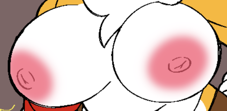 I giggle happily.

"Tailsko totes has decided!"

I blow a kiss to you, before showing my tits!

"Tailsko show bewbies now, goodnight!"