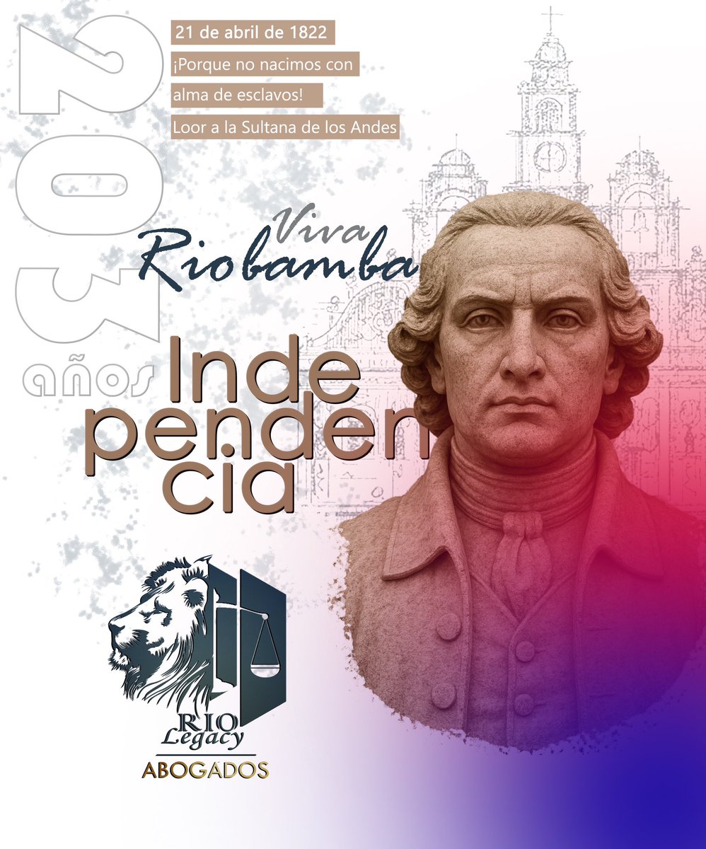 RIO_Legacy4's tweet photo. Saludamos a #Riobamba en su 203 años de #independencia. 
¡Porque no nacimos con alma de esclavos! 
Loor a la bella Sultana de los Andes. 
Viva #RIOBAMBA https://t.co/lJhTnC7ySd