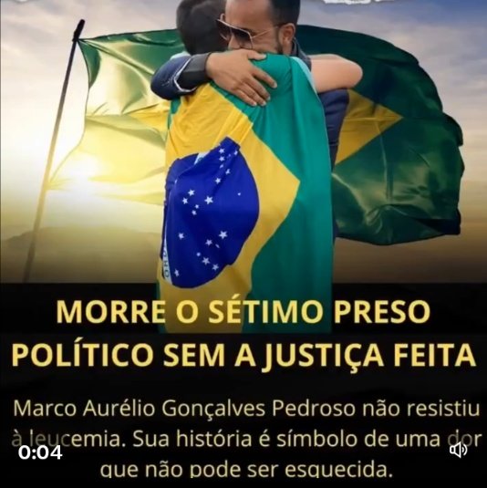 📍MORRE MAIS UM PRESO POLÍTICO
Ele não resistiu à leucemia.
Que Deus faça justiça!