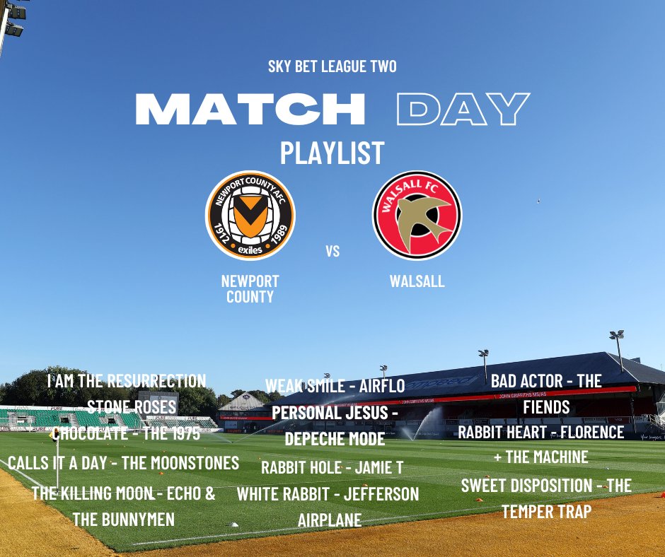 There is an egg-celent #easter theme to this weeks #matchdayplaylist. 

Click the link below to read more about this week's choice of music including the featured artists, The Moonstones, Airflo and The Fiends.

newport-county.co.uk/news/matchday-…