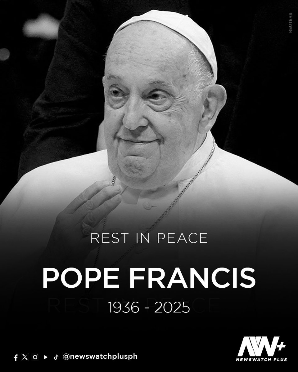 BREAKING via <a href="/Reuters/">Reuters</a>: Pope Francis, the first Latin American leader of the Roman Catholic Church, has died, the Vatican said in a video statement on Monday, ending an often turbulent reign marked by division and tension as he sought to overhaul the hidebound institution.

READ: