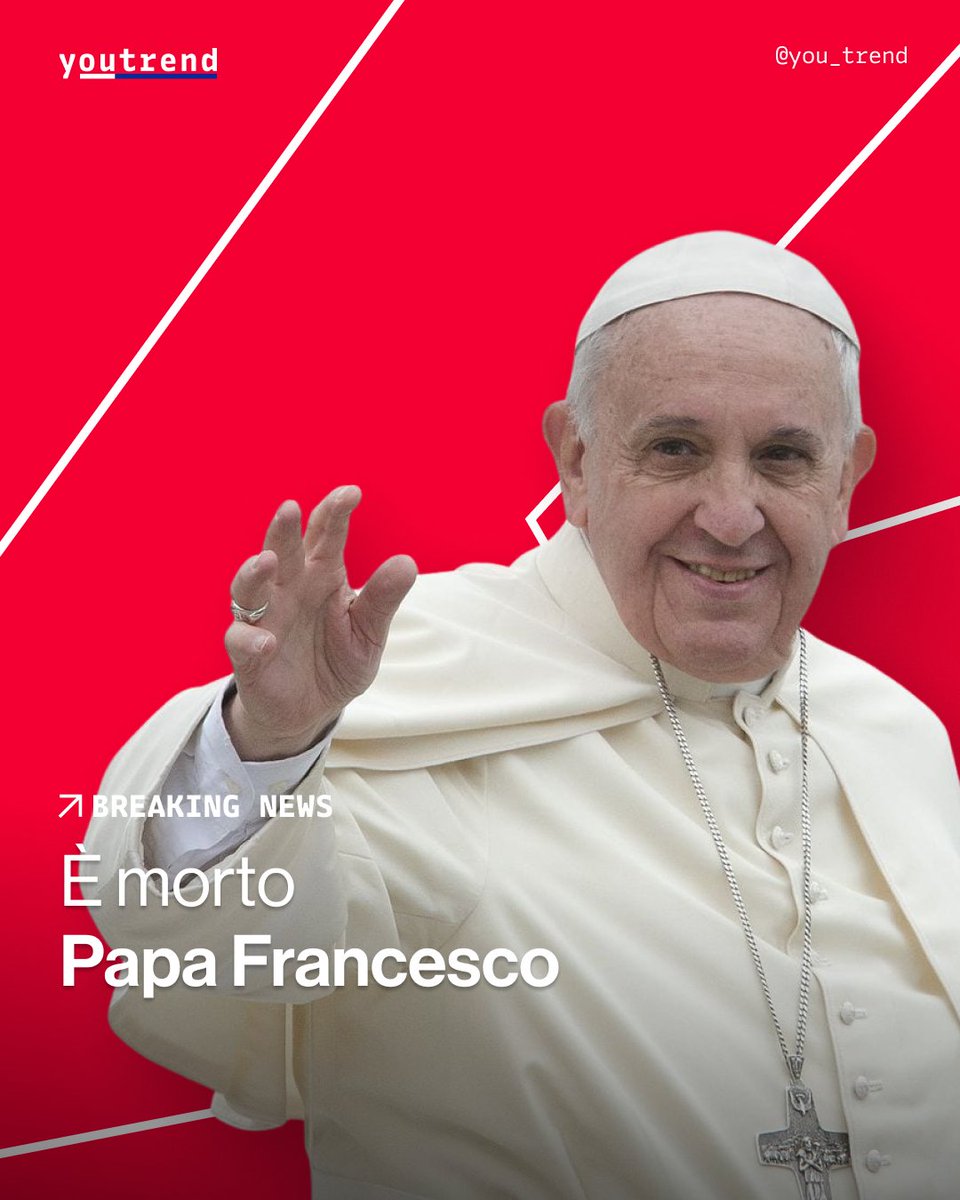 🔴 BREAKING
È morto #PapaFrancesco