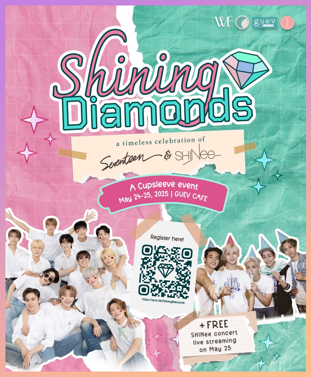 boysof525_526's tweet photo. ✨ SHINING DIAMONDS: A Timeless Celebration of SHINee &amp; Seventeen ✨

Join us for a dazzling cupsleeve event honoring two legendary groups 💎💎

📲 Register now using the QR code below and secure your slot! Let’s make it a weekend to remember 🩷🩵

#SHINee #SEVENTEEN https://t.co/gJljSezkIZ