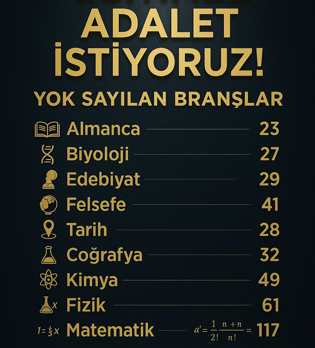 BiyolojiGG's tweet photo. Bir yanda binlerce kontenjanla kollanan branşlar, diğer yanda yok sayılmış 98 branş! Biz eğitimde adalet istedik.Biyolojiye 27 ,tarih 28 , edebiyat 29 ,felsefe 41 böyle gidiyor.Biyolojiye ve diğer branşlara yapılan kul hakkıdır.Bizim içimiz yanıyor.

#Ankarada2024EkAtamaTalebi https://t.co/KF6gpLNIPx