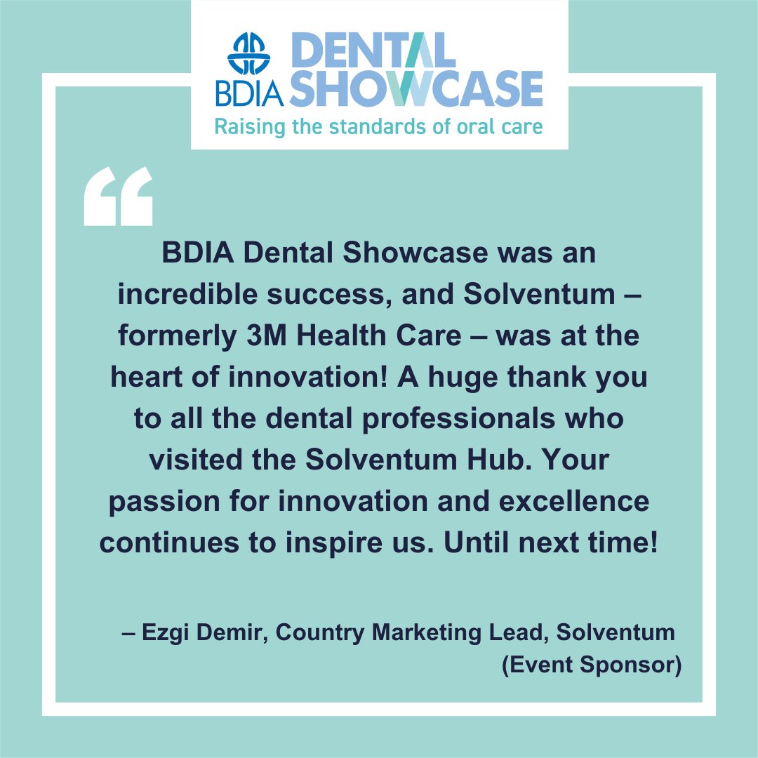 Thank you to our Event Sponsors of BDIA Dental Showcase 2025!

#BDIADentalShowcase #DentalShowcase #BDIA #exhibition #innovation #education #dentistry #innovation <a href="/solventum/">Solventum</a>
