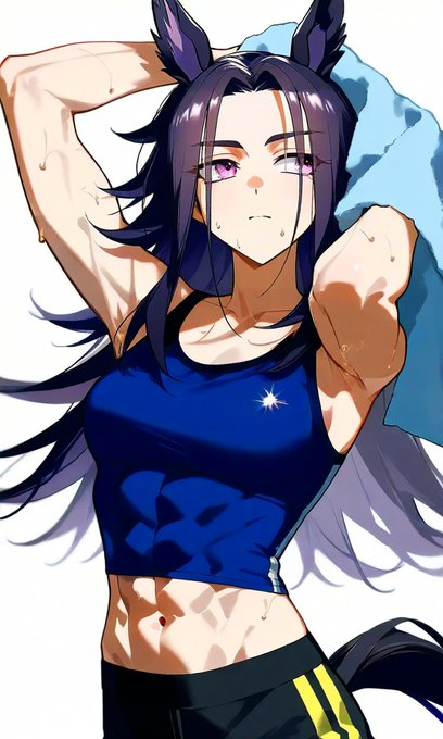 #フェノーメノ  #ウマ娘プリティーダービー  
フェノーメノはこれくらいバキバキだと思います 