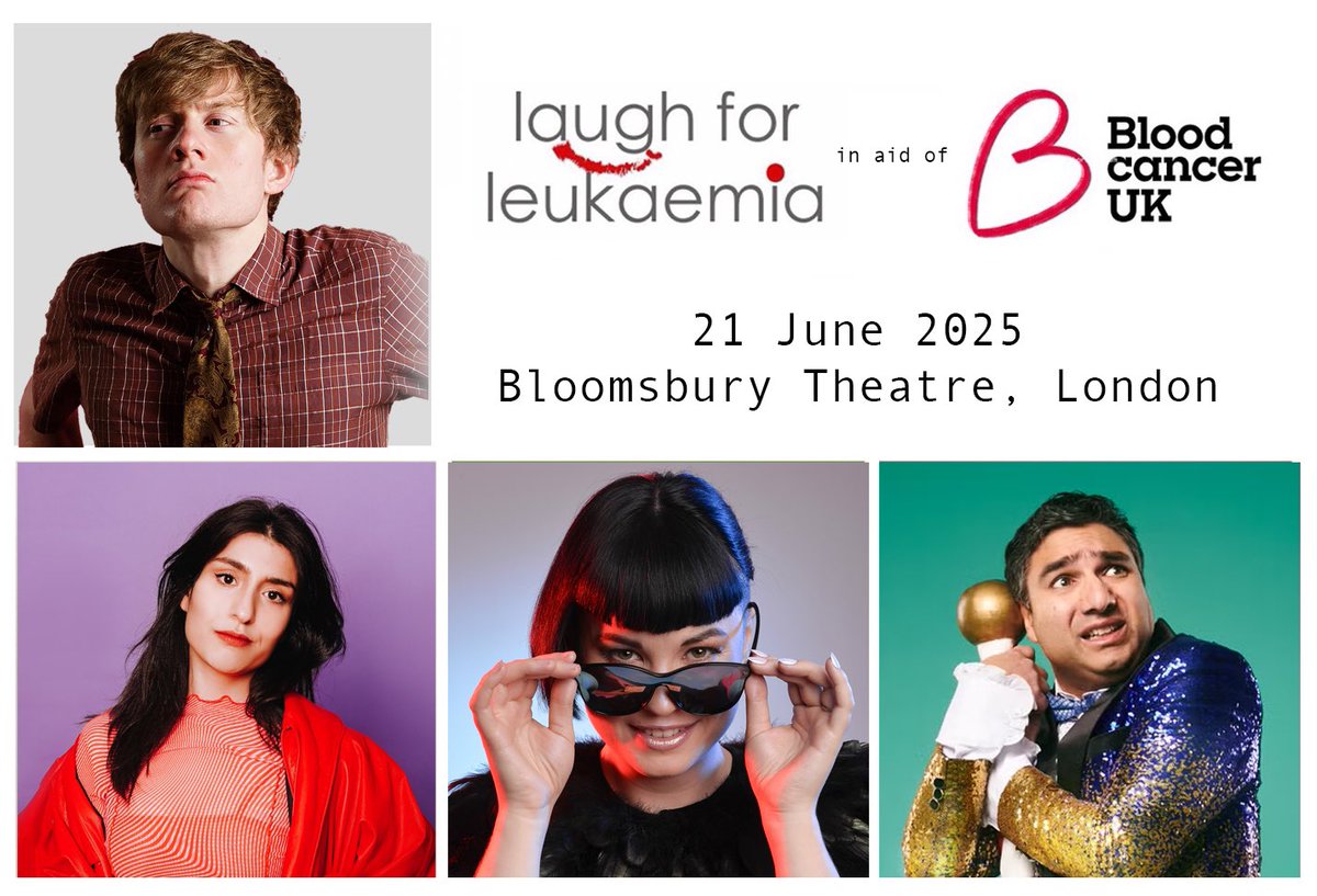 Nick Mohammed (@nickmohammed) on Twitter photo Laugh for Leukaemia is BACK! Sat 21st June, 7.30pm <a href="/bloomstheatre/">Bloomsbury Theatre</a>. Line-up includes James Acaster, Bec Hill, Celya AB, Mr. Swallow and more TBA! All in aid of <a href="/bloodcancer_uk/">Blood Cancer UK</a>. Get your tickets here 👉🏽 ucl.ac.uk/bloomsbury-the… Laugh for Leukaemia is BACK! Sat 21st June, 7.30pm <a href="/bloomstheatre/">Bloomsbury Theatre</a>. Line-up includes James Acaster, Bec Hill, Celya AB, Mr. Swallow and more TBA! All in aid of <a href="/bloodcancer_uk/">Blood Cancer UK</a>. Get your tickets here 👉🏽 ucl.ac.uk/bloomsbury-the…