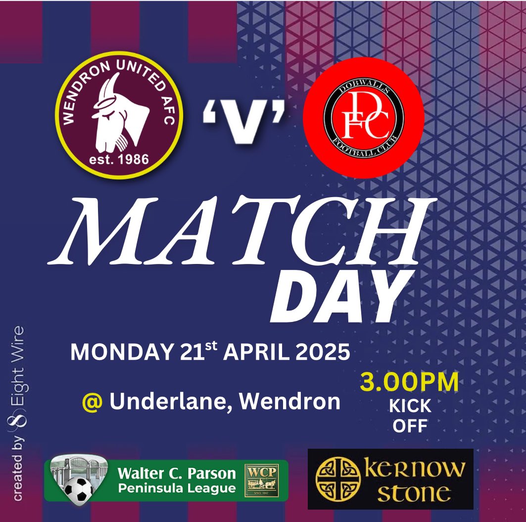 𝗠𝗮𝘁𝗰𝗵𝗱𝗮𝘆
In our penultimate fixture of the <a href="/swpleague/">WALTER C. PARSON PENINSULA LEAGUE</a>, we host <a href="/DobwallsFC/">Dobwalls FC</a> at 3pm. 
Get your fix of Easter Monday football at Underlane. 

<a href="/Cornishfootball/">Dave Deacon</a> 
<a href="/swsportsnews/">South West Sports News</a> 
<a href="/NonLeagueCrowd/">Non League Crowds</a> 
<a href="/NonLeagueHQ1/">NonLeagueHQ</a>