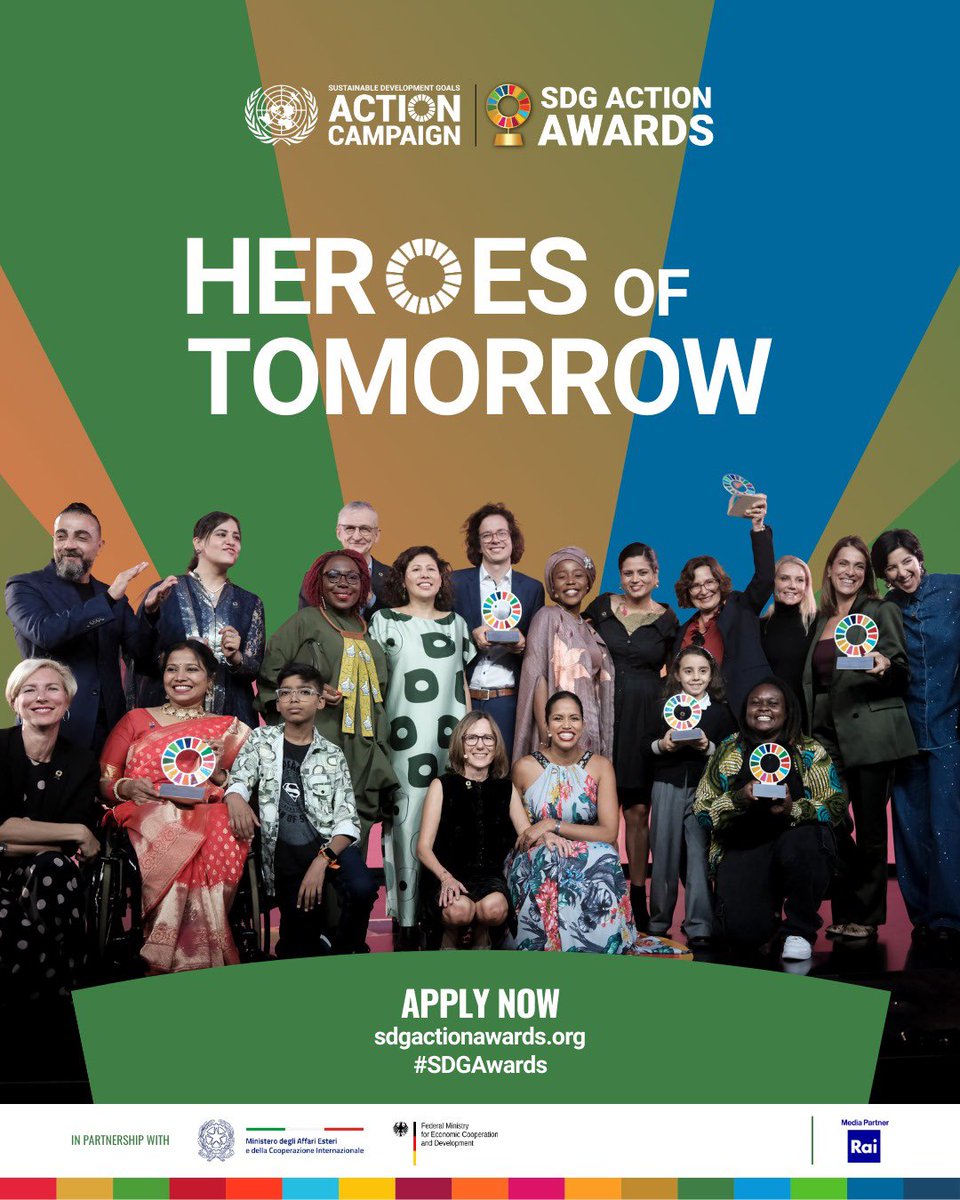SEforALLorg's tweet image. 📣 The UN @SDGaction has opened applications &amp;amp; nominations for the 🏆 Heroes of Tomorrow: 2025 UN #SDGAwards!

Are you a #changemaker or initiative turning vision into action for a more just, sustainable, and peaceful world?

✍️ Apply by 🗓️ 7 May 2025: bit.ly/ApplySDGAwards