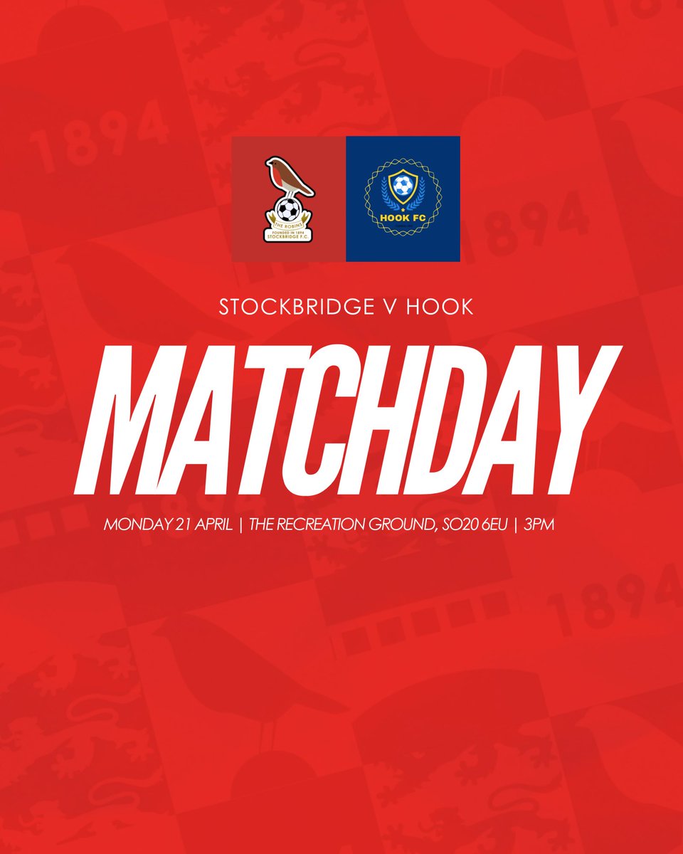 Easter Monday Football! 

We welcome Hook to The Recreation Ground. 

#ROBINS | #SINCE1894