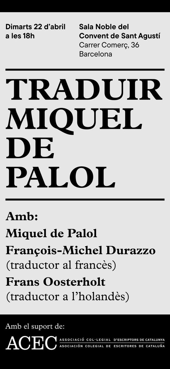 Miquel de Palol (@miqueldepalol) on Twitter photo 