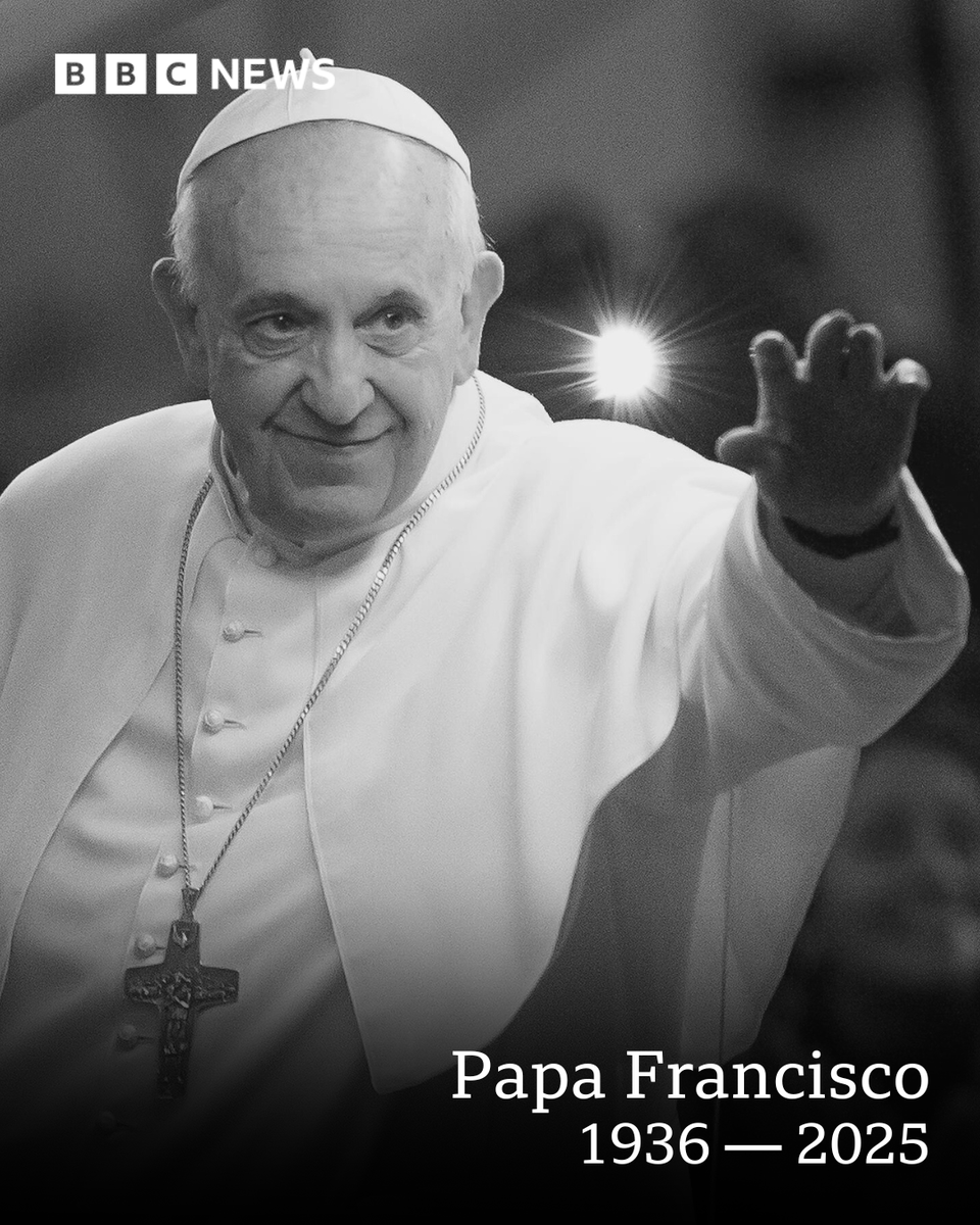 O papa Francisco morreu nesta segunda-feira (21/4), segundo o Vaticano. "Ele nos ensinou a viver os valores das Escrituras com fielidade, coragem e amor universal, especialmente em favor dos mais pobres e marginalizados"⁠ bbc.in/44xdScS