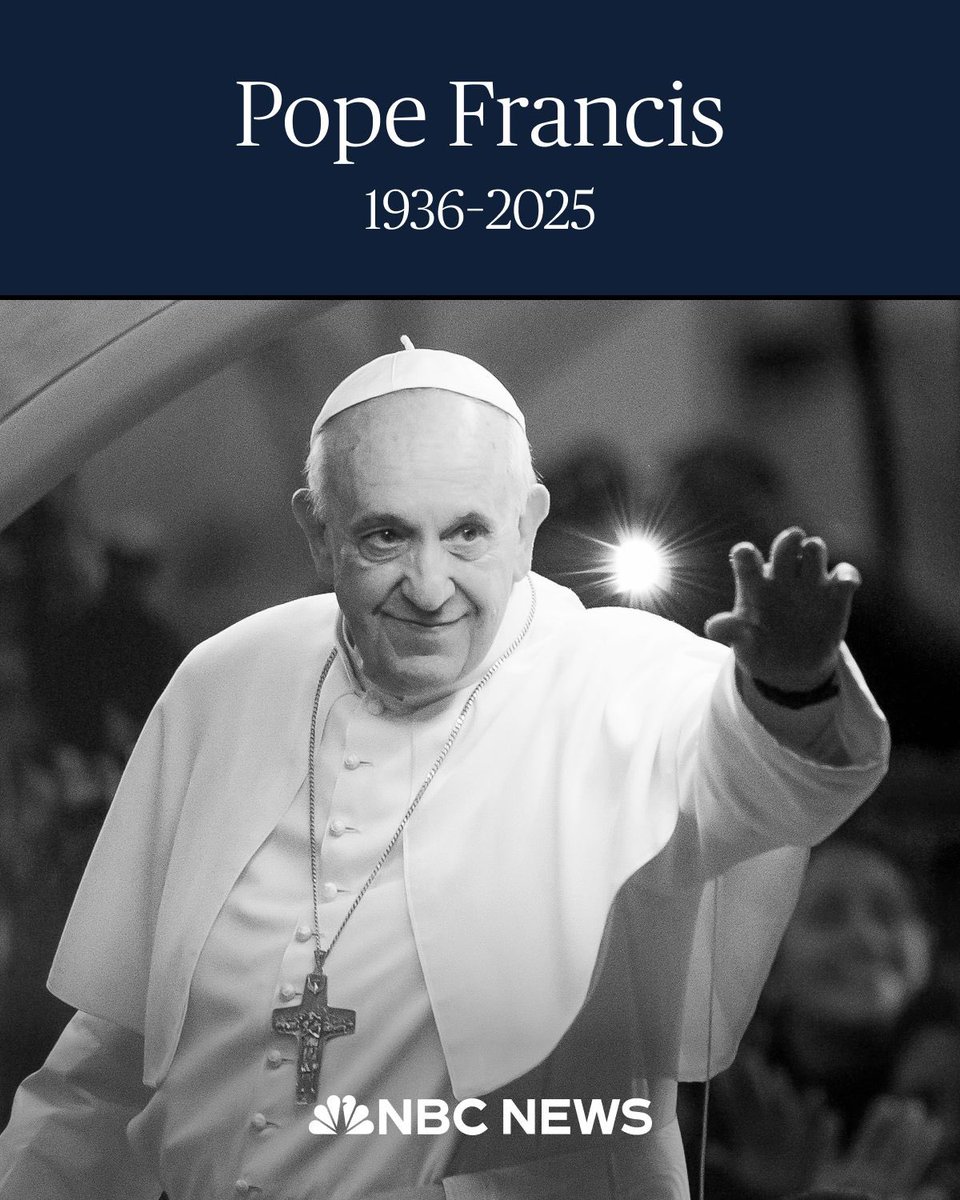 #BREAKING: Pope Francis has died at age 88 in the Vatican's Casa Santa Marta.