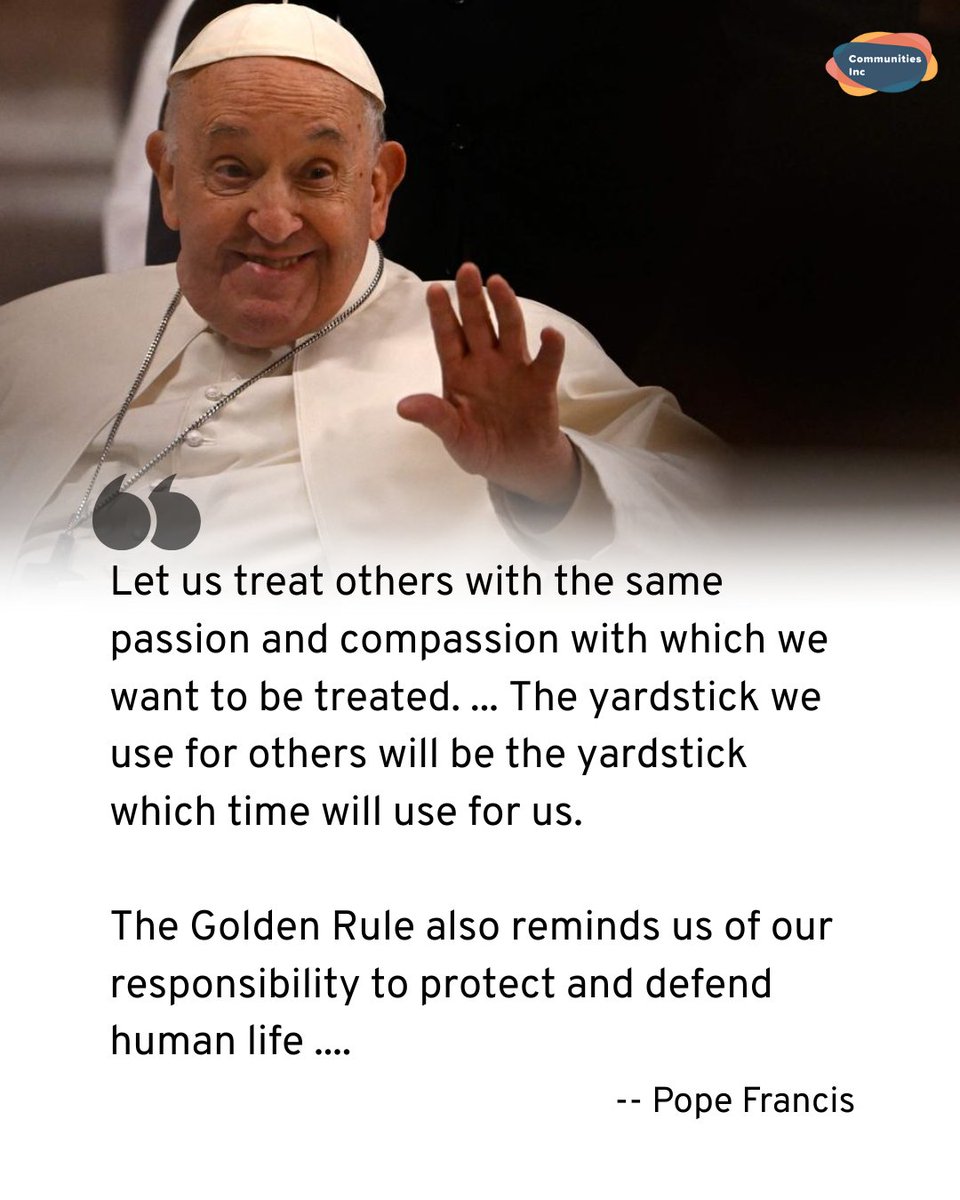 A powerful reminder from a man whose words moved millions. May his legacy of empathy, dignity, and justice live on. 

#PopeFrancis