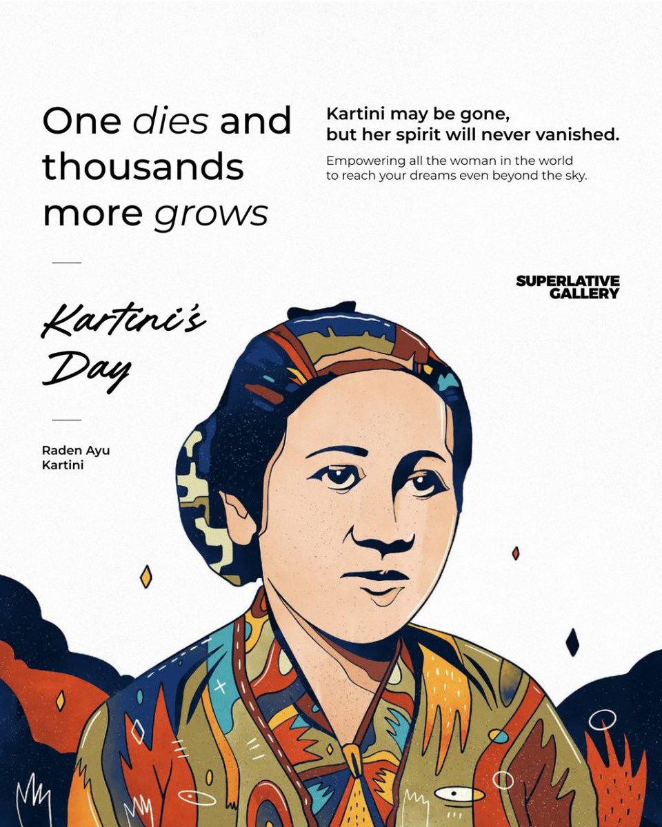 Happy Kartini Day!
Today, we honor and celebrate the legacy of R.A. Kartini, a pioneer who fought for women's rights and access to education in Indonesia. 
Let’s continue her journey by lifting each other up and making space for all voices to be heard.

#KartiniDay #RAKartini