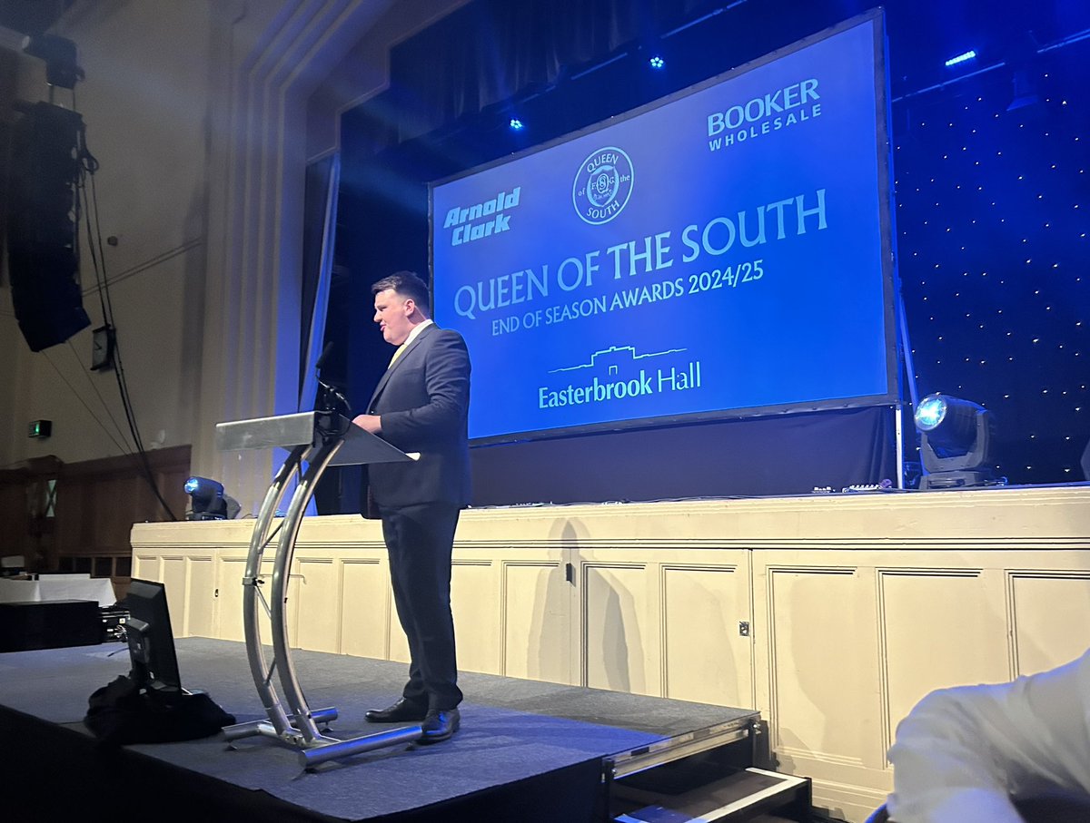 queenstrust's tweet photo. Great night yesterday at the Queen of the South player of the year awards at Easterbrook.

Well done to all the winners and to the organisers. Brilliant to have the Ladies team there and the youths included. A real bringing together of everyone at the club…. https://t.co/HS5MYR28hK