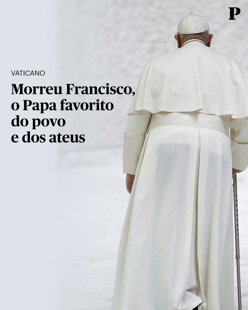 O Papa Francisco morreu nesta segunda-feira aos 88 anos. 

Leia aqui: publico.pt/2123551