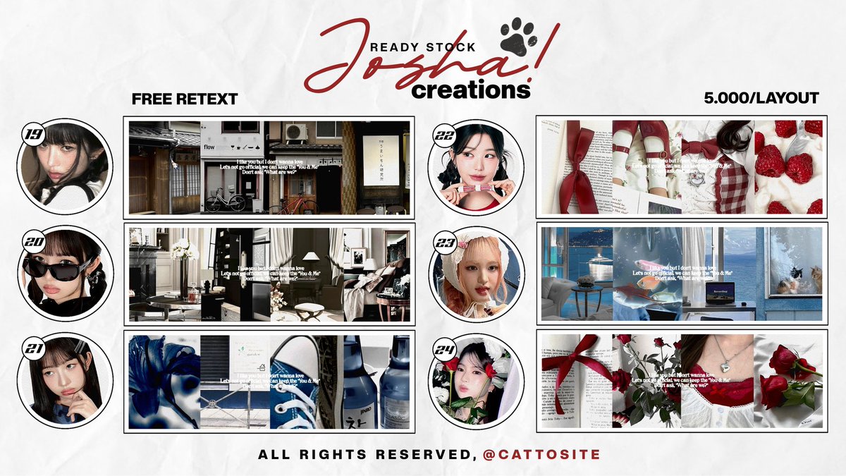 Help repost! Terima kasih banyak <3 

Halo teman-timun, aku bawa ready stock layout gg bg harganya serba 5k (scroll ke bawah yaa), ava png only (free retext), payment all ewallet qris! 💗🍀

#zonauang #zonaba #zonabu