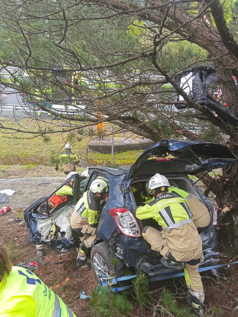 Ap68 km 30. Trafiko istripua.

Accidente de tráfico con 2 personas atrapadas.