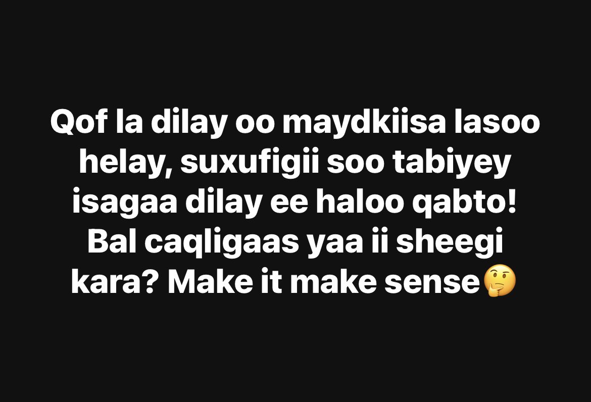 WaberiSaid49342's tweet image. @Gaylan waa wariye fiican

Lakin dhanka cilmiga saxaafadda
#War iyo #Xog 
 waa laba #erey oo kala duwan 
#War : waa dhacdo lasoo wariyo
#Xog-na : waa taafaasiisha dhacdadaa
Waxaana la ogaan karaa badhitaan ka dib
#Gaylan-na waxaa maanta seegtay in uu xusso ,   #ILa'wareedkiisa