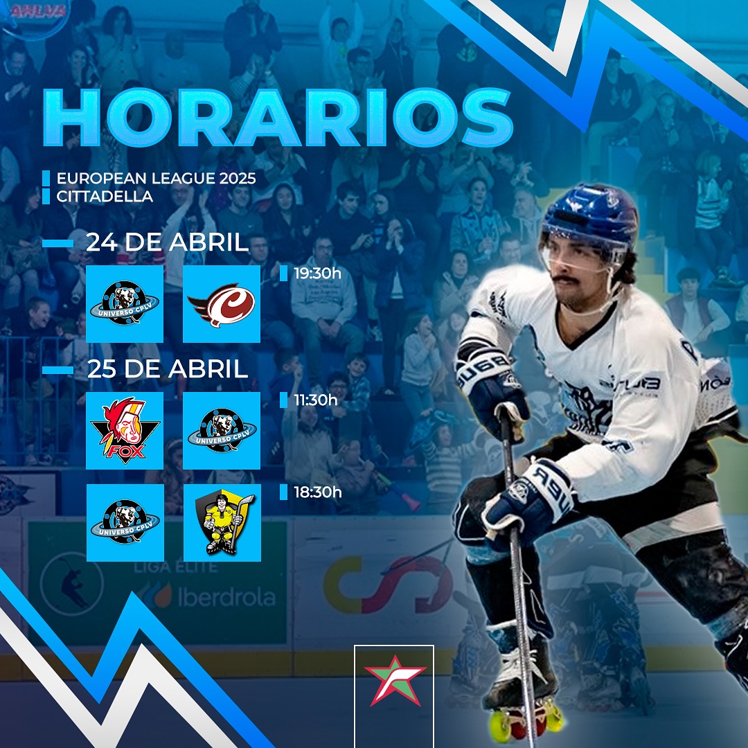 🏒 El Caja Rural <a href="/cplv_official/">Club Patinaje en Línea Valladolid</a> ya conoce sus horarios de la European League Cittadella 2025

👉 Caja Rural CPLV - Cittadella Hockey (jueves 24, 19:30 h.)
👉 Fox Legnaro - Caja Rural CPLV (viernes 25, 11:30 h.)
👉 Caja Rural CPLV - Molina Sport (viernes 25, 18:30 h.)