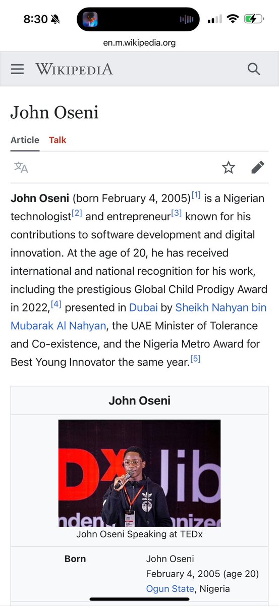 johnoseni4's tweet image. “📌 Officially Recognized: Wikipedia Page Live.

Honored to achieve this milestone, a testament to resilience and relentless effort. The challenges and criticisms along the way only fortified my resolve.

To anyone navigating doubt or adversity: Let friction refine you, not…