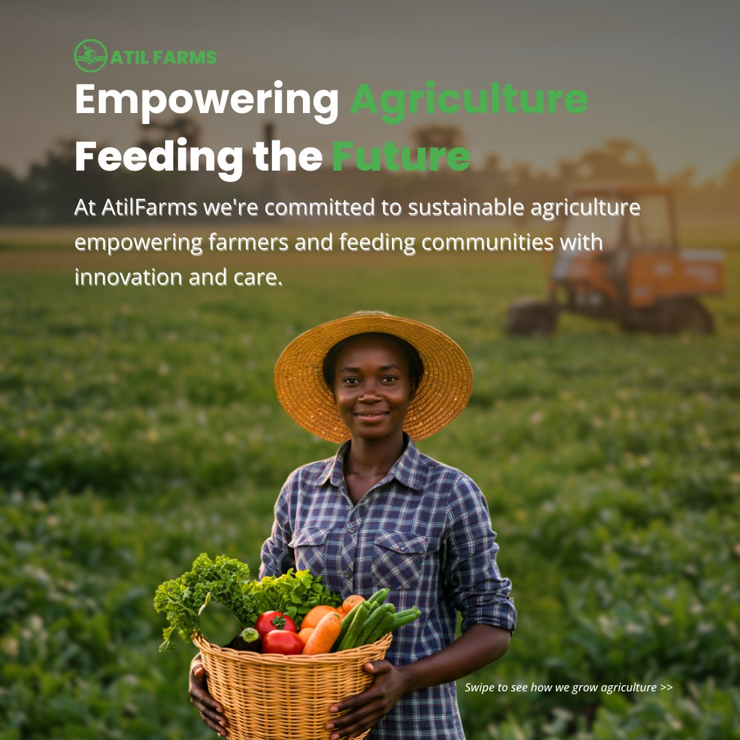 Adeg0ld's tweet photo. We turned AtilFarms’ vision into a 6-slide story that made agriculture feel bold, human, and hopeful.
From smallholder support to smart logistics, this design wasn’t decoration—it was transformation.

#AtilFarms #DesignWithPurpose #AgriTech 
#designalchemist https://t.co/UFEflKNqCG