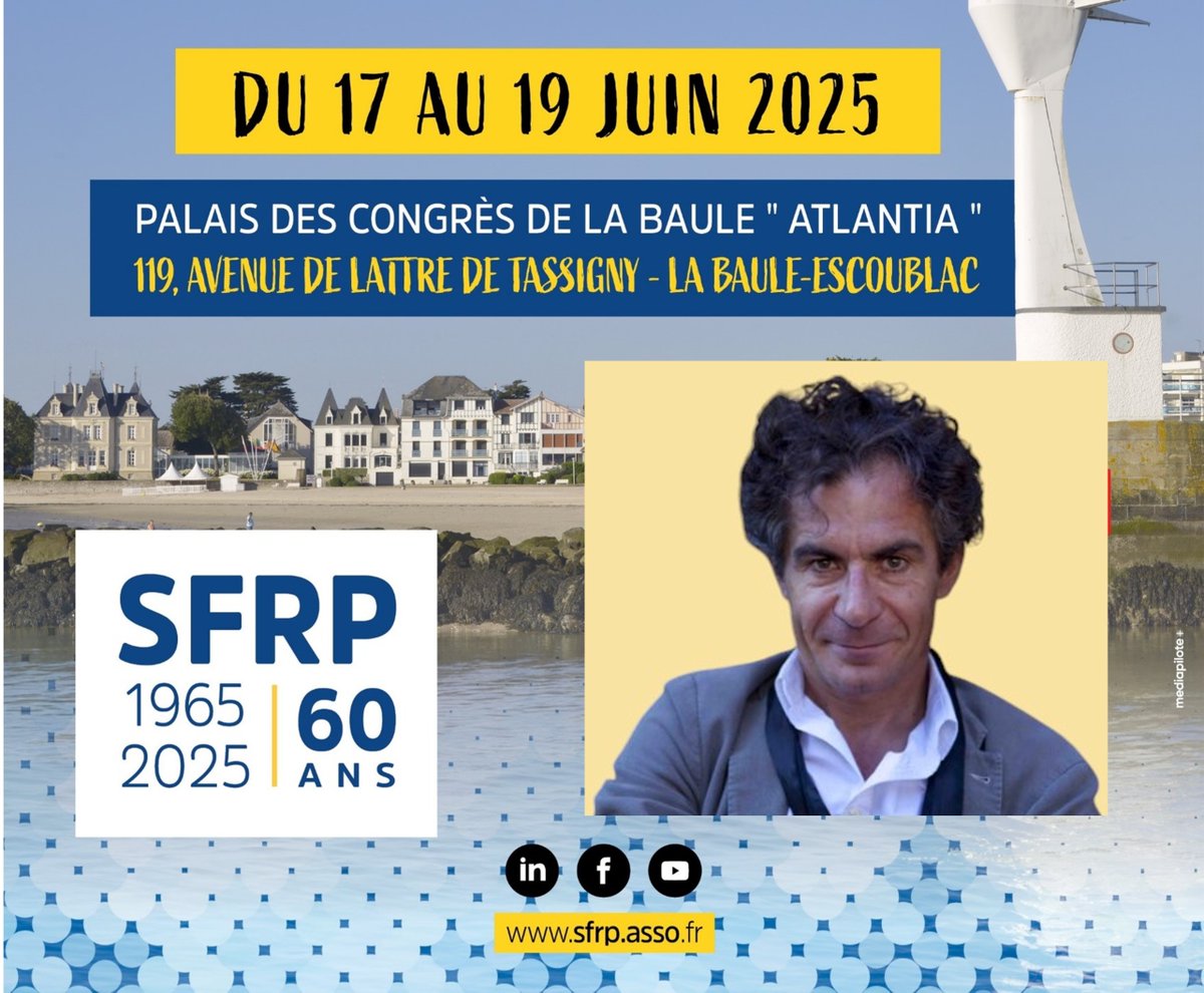#SFRP2025 : La baule, 17_19 juin 2025

La SFRP est heureuse d'inviter ETIENNE KLEIN à son congrès national pour une conversation et réflexion sur le concept "risque" ... notion très présente dans la culture de radioprotection.

Le programme : sfrp2025.fr