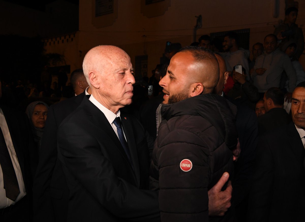 زيارة رئيس الجمهورية  #قيس_سعيد إلى معتمدية المزونة من ولاية سيدي بوزيد #TnPR.