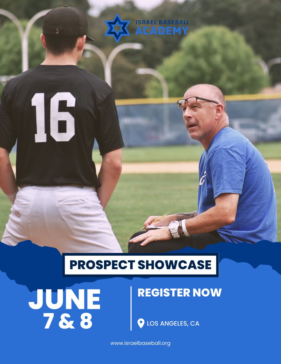 📍 LOS ANGELES
📅 June 7 &amp; 8
👨‍🎓: HS CLASSES 25-29

israelbaseball.org