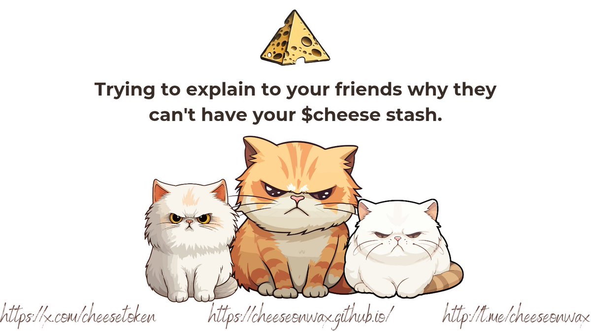 UmeshTechYT's tweet photo. Trying to explain to the squad why they can't touch the $cheese stash @cheesetoken @WAX_io #cheesecoin #web3 #memecoin https://t.co/gPxbfWzX5c
